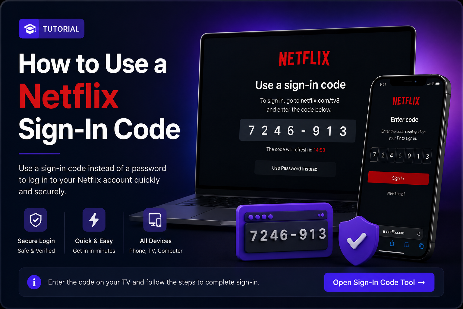 How to Use a Netflix Sign-In Code